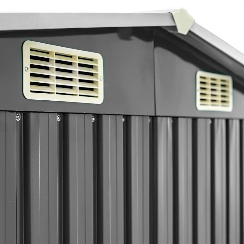 Durable Large Spire Metal Garden Shed with Galvanized Steel Structure