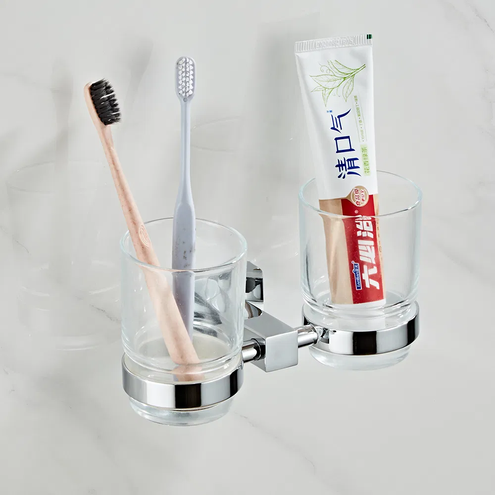 Настенный держатель для двух зубных щеток из нержавеющей стали