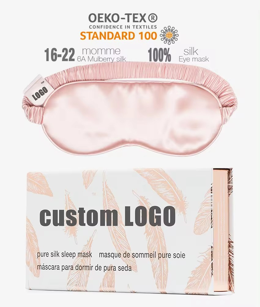 Wholesale 100% Mulberry Silk Eye Mask with Straight Hair 22mm6A Grade Factory Supply-Premium Eye Masks