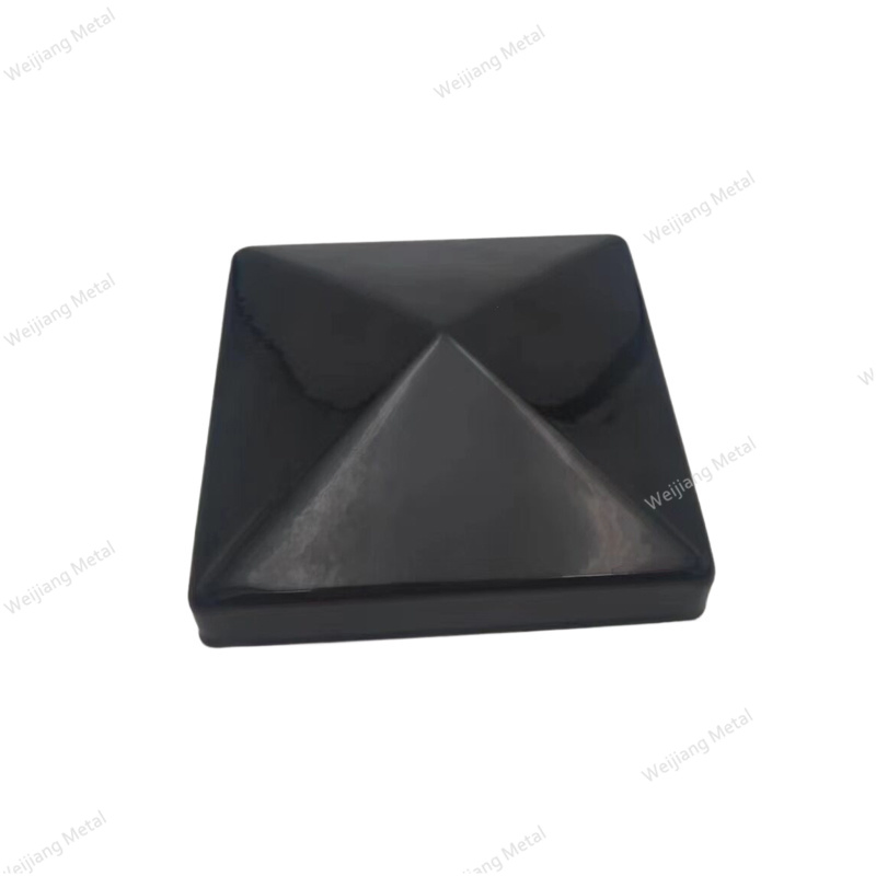 Free Sample 4X4 Black Pyramid Aluminum Fence Garden Decorative Fence Post Cap 6X6