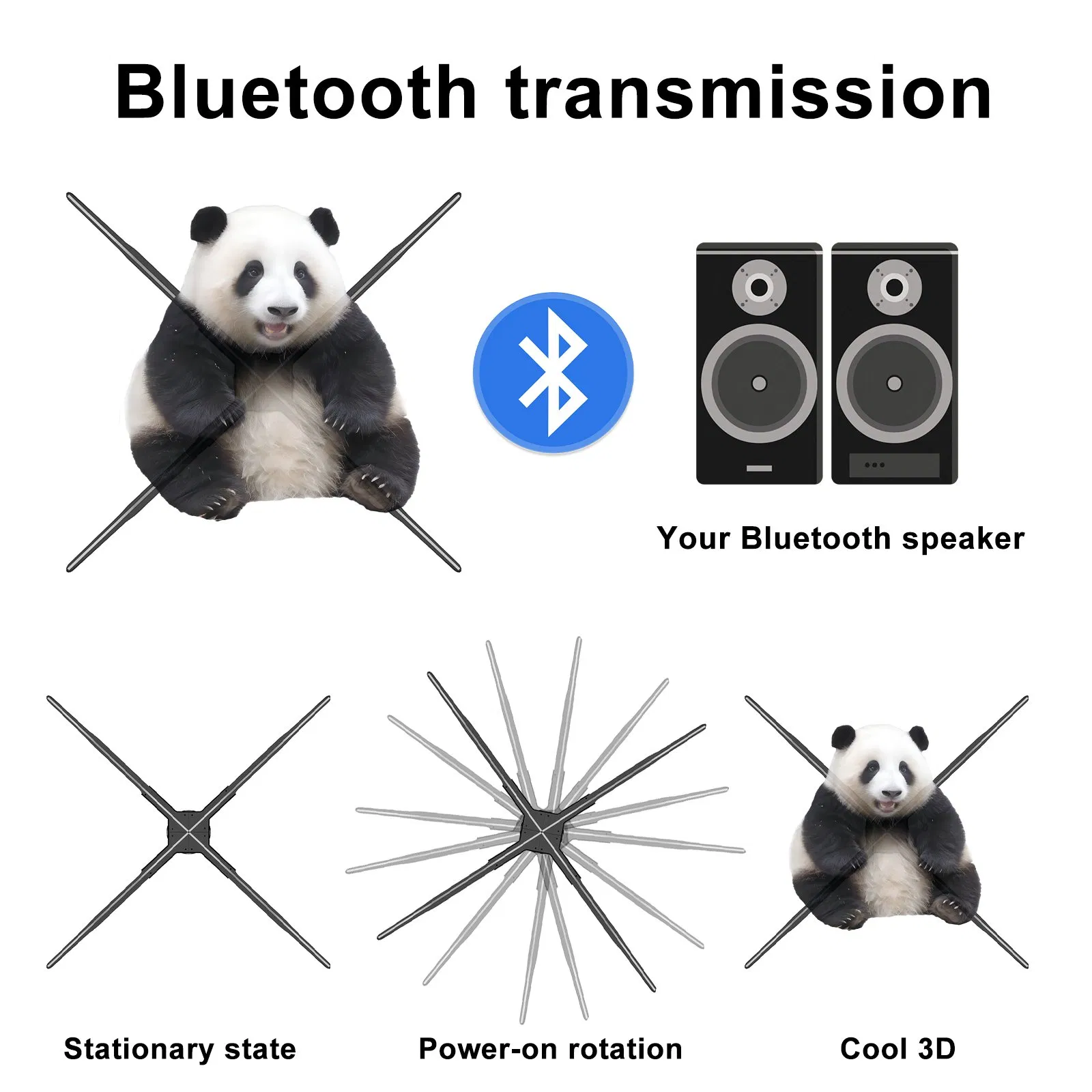 65см LED-вентиляторный 3D голографический дисплей