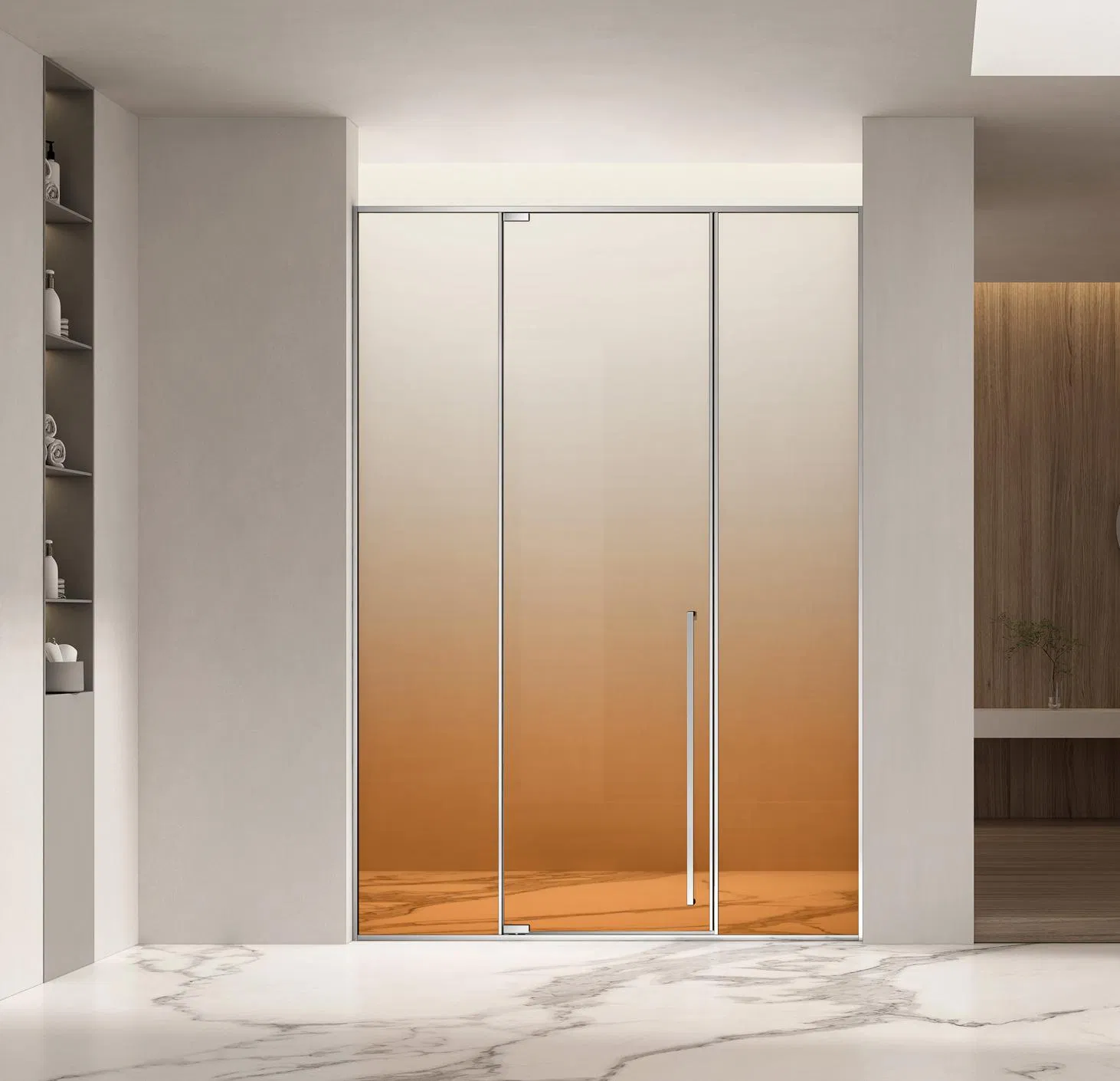Sally Gradient Laminated 4+4mm Tempered Glass Shower Door