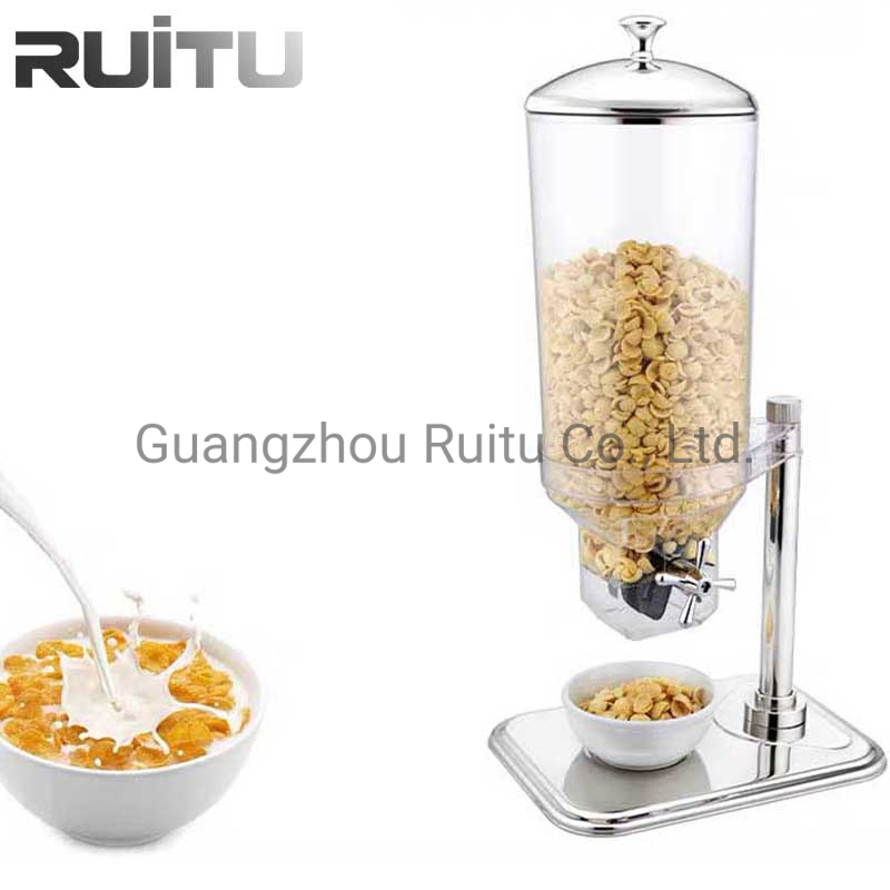 3 Tank Shop Home Cereal Dispensers Bulk Snack Dry Food Display Holder Stainless Steel Restaurant Hotel Triple Cereal Dispenser