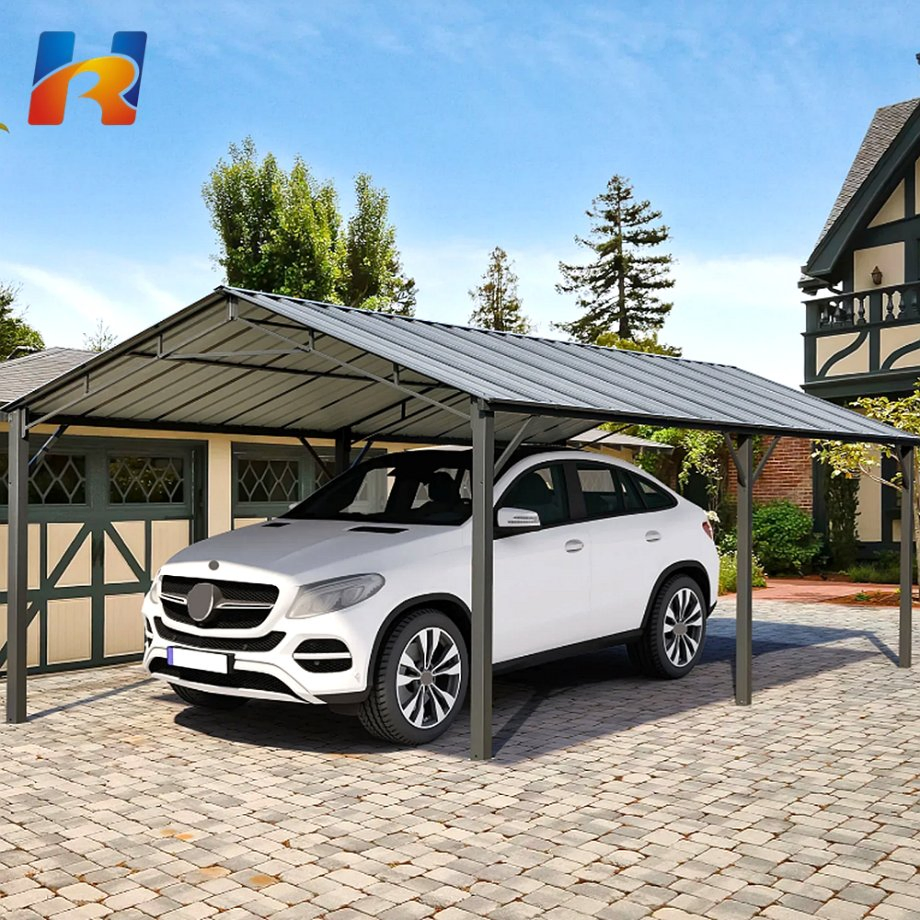 Custom Prefab Waterproof Carport Steel Structure Mobile Car Garport Steel Frame Garage