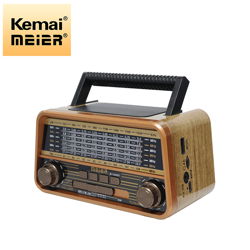 DC Rechargeable Am FM Retro Sw Radio Large Size Wooden External Am FM Radio
