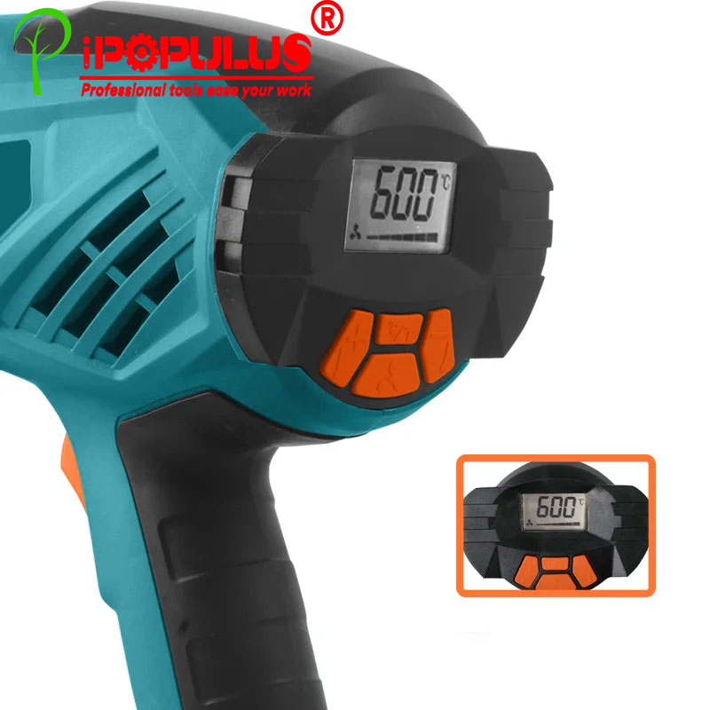 Ipopulus RF12-A2X 220V-240V 2000W Light Comfortable Hot Air Gun/ Heat Gun with Continuous Temperature Control