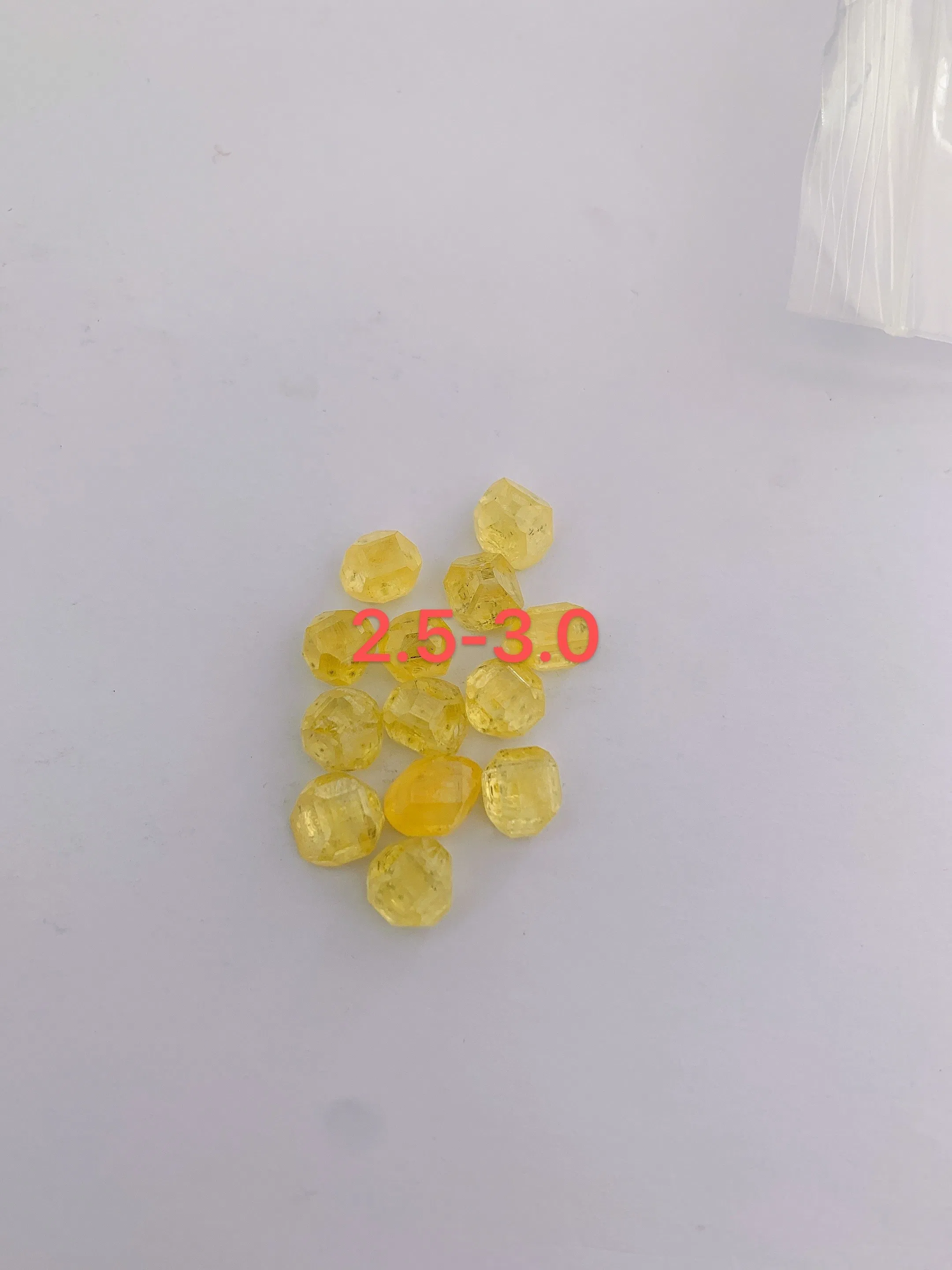 Желтый синтетический алмаз 1-6 мм для ювелирных изделий