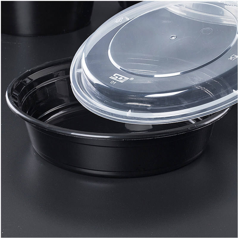 Disposable Plastic PP Round Microwave Food Container with Lid