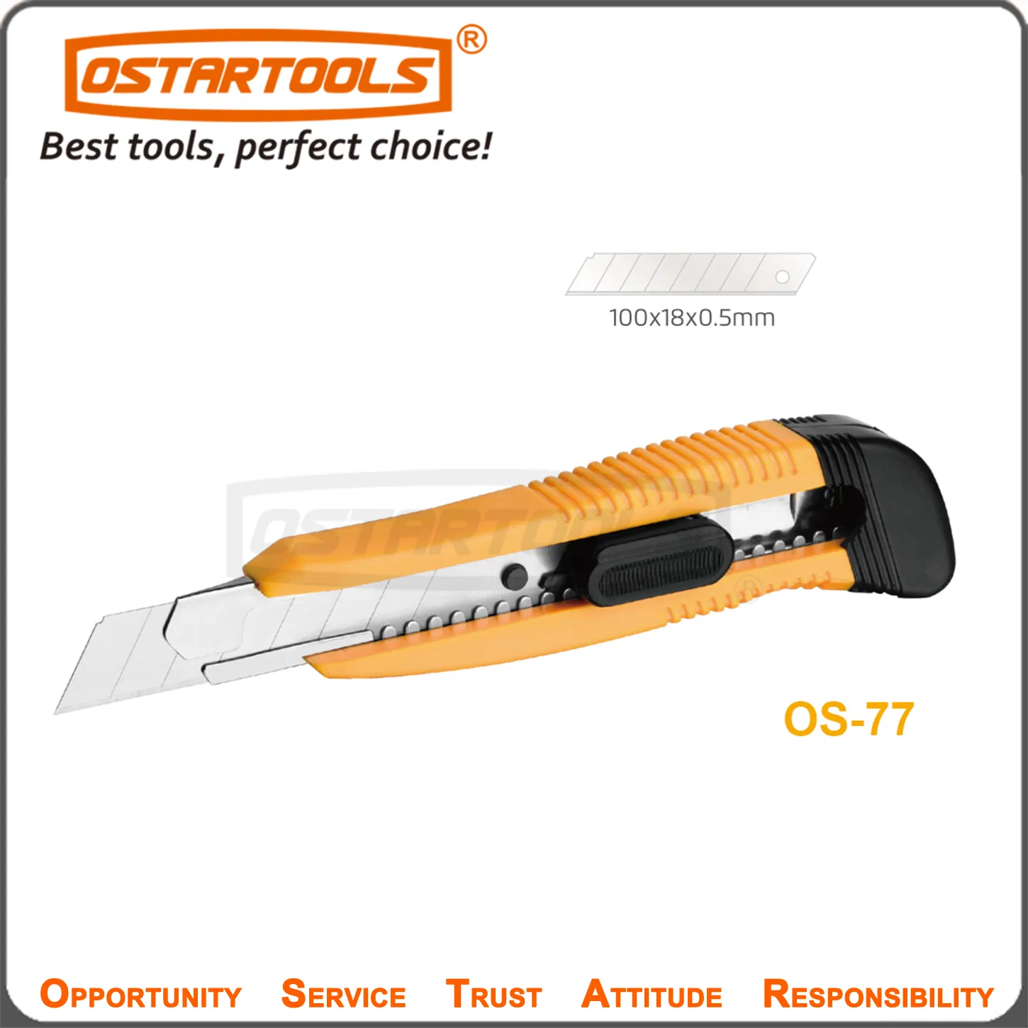 Versatile 6mm Snap-off Utility Knife with Metal Body
