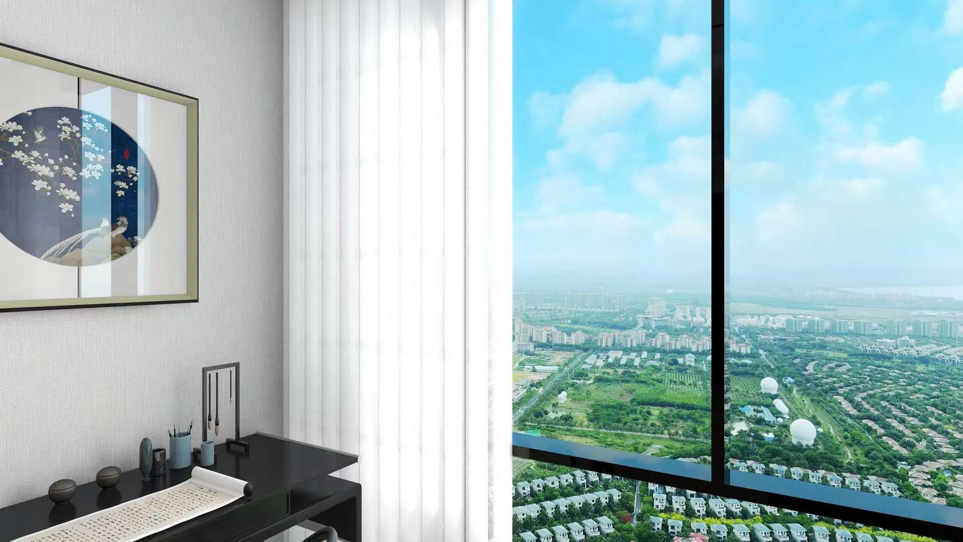 Dreamlike Window Patio Curtain Vertical Hanas Blinds Shades