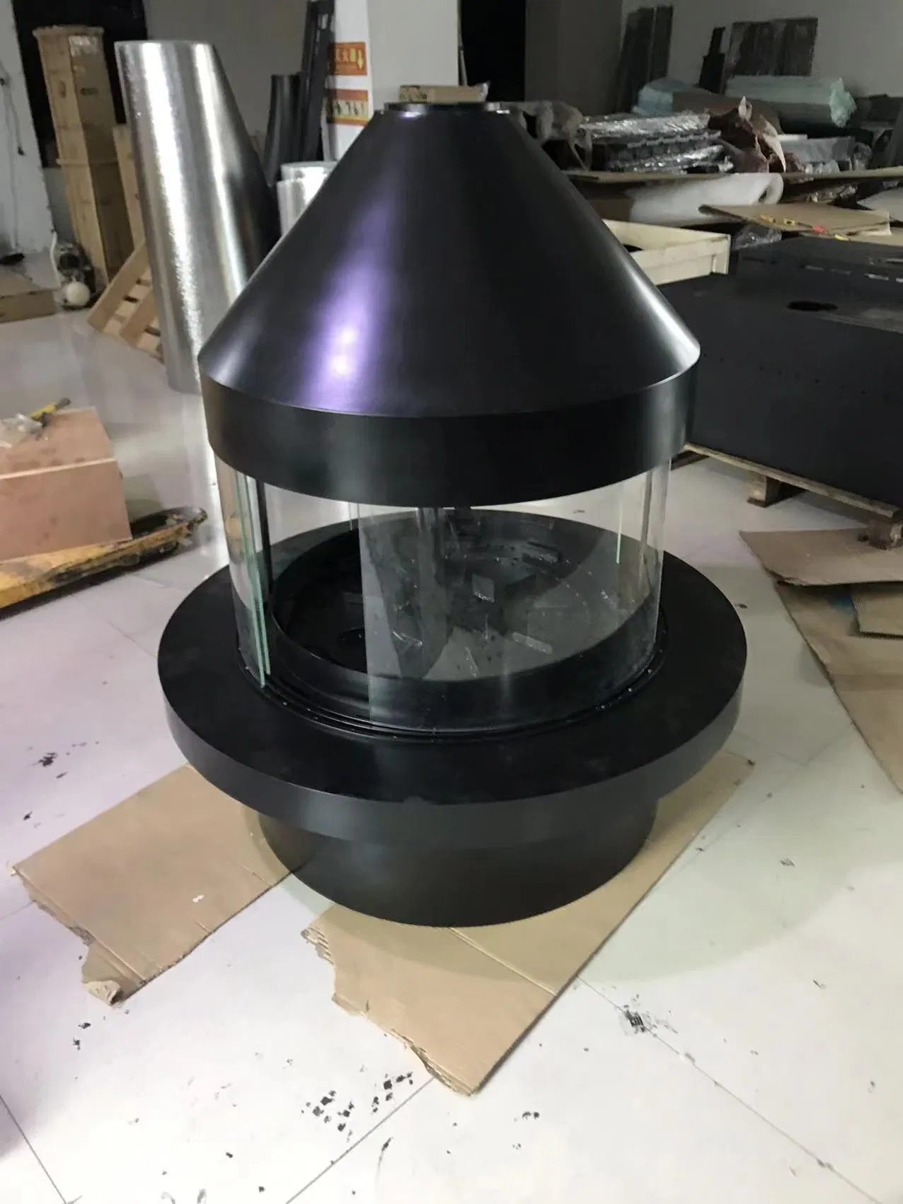 Custom Designed Hanging Real Fire Wood-Burning 3D Atomic Alcohol Shaped Fireplace Heater