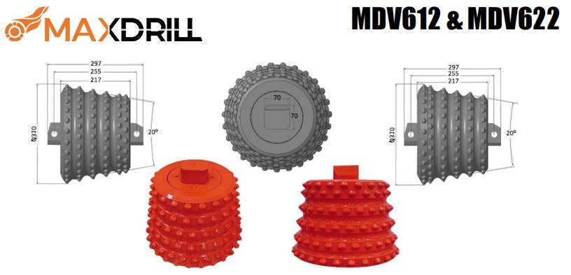 Raise Boring Roller Cutter Hard Rock Drilling Tools Carbide Teeth 5 Rows 512 522 for Raise Boring Machine
