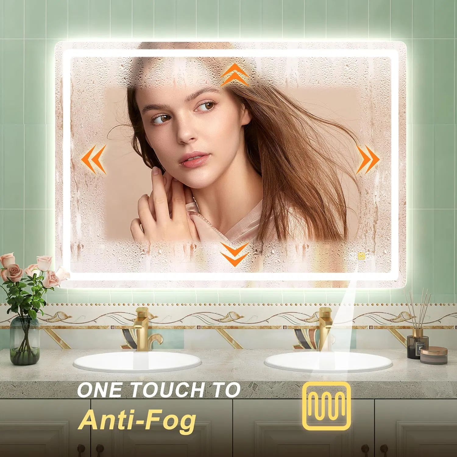 Bathroom LED Smart Vanity Mirror with Home Intelligent Decoration Furniture (copy)