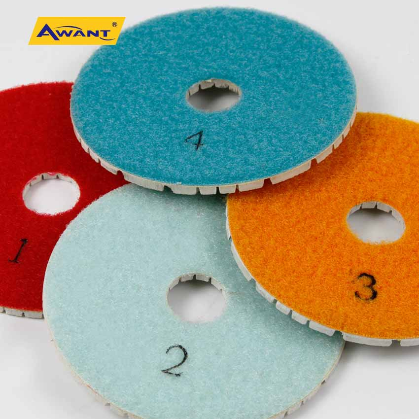4 Inch 1 Step Premium Diamond Polishing Pad for Granite Concrete