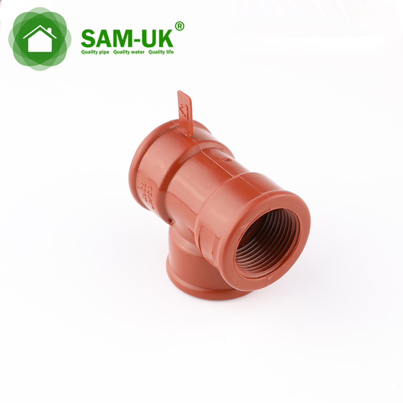 High Pressure Pph Plastic Thread Pipe Fittings Bsp Tee