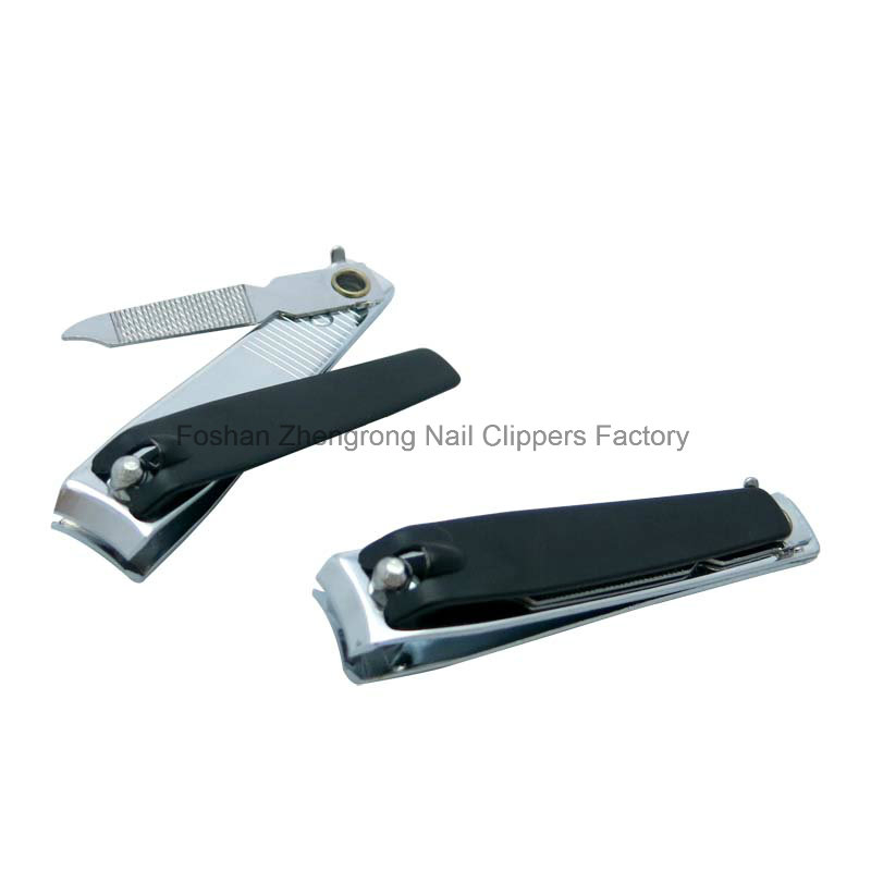 Middle Size Black Electrophoresis with Nail File Nail Manicure Clippers (608JBE)