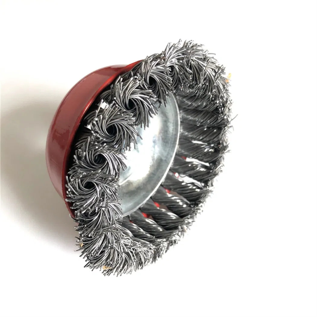 Витая чашечная щетка 100 мм M14, сталь