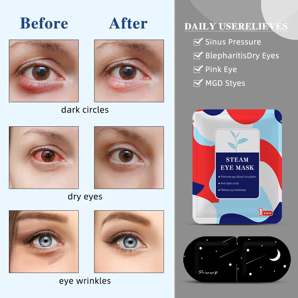 Disposable Steam Eye Mask Self-Heating Chamomile, Unscent, Lavender to Relieve Eye Fatigue Anti Aging Sleep Eyemask