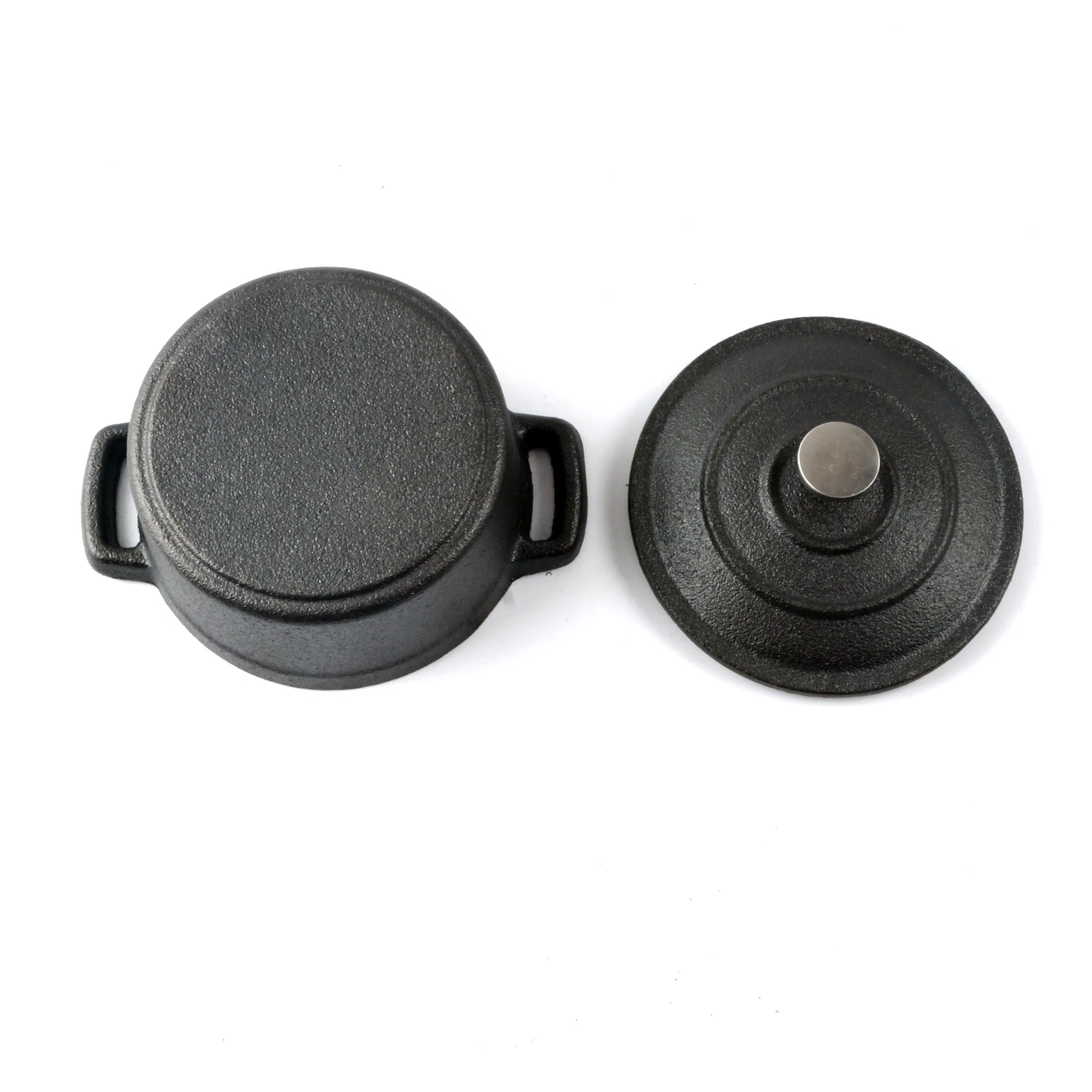 Мини-чугунная кастрюля-кокот с двумя ручками