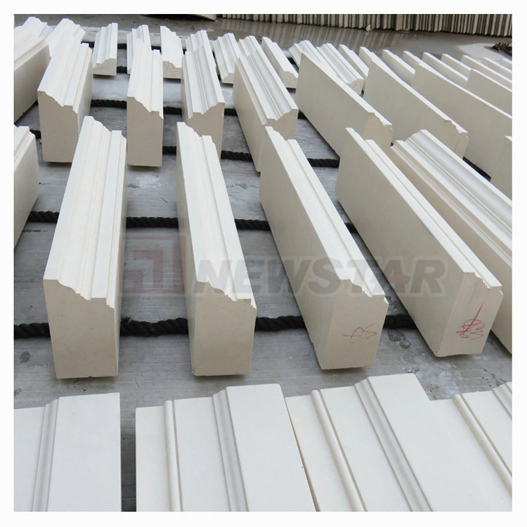 Natural Stone Cornice Moulding Cream Bellow Limestone White Wall Stone Large Pieces Cladding Stone Price