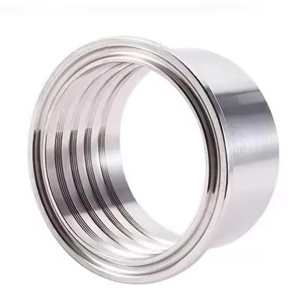 SS304 SS316L Stainless Steel Recessless Expanding Ferrule Sanitary Food Grade Clamp Ferrule Nipple 1"-4" Tri Clamp Smooth