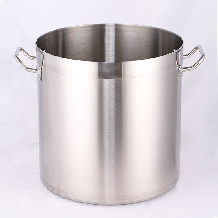 Heavybao Commercial Kitchen 04 Style Straight Rim Stainless Steel Stock Pot Kitchenware