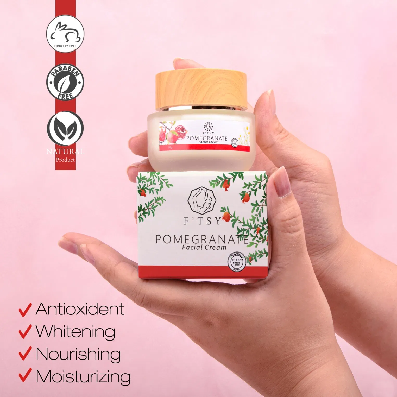 Best Selling Pomegranate Moisturizer Anti Wrinkle Face Cream Hyaluronic Moisturizing Face Cream