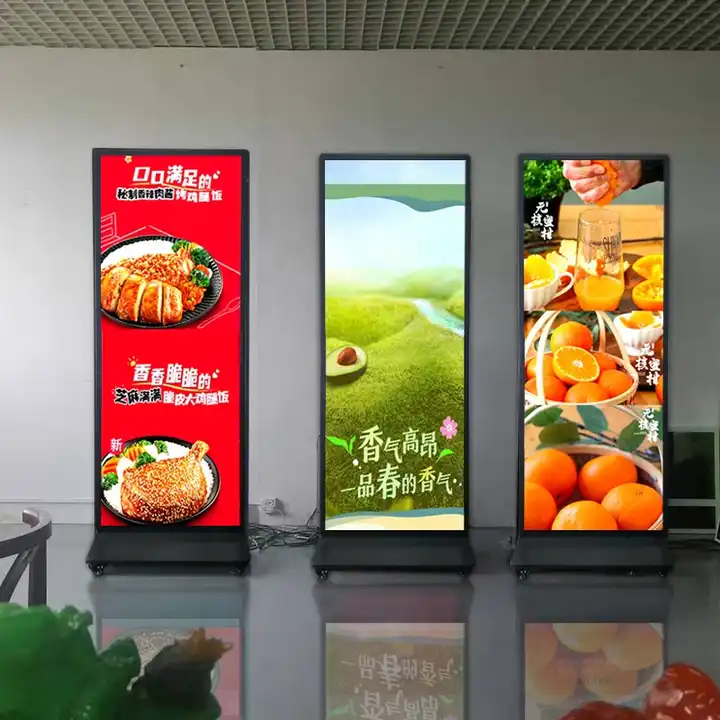 Portable Smart Advertising Player LED Screen Digital Indoor LED Poster Display