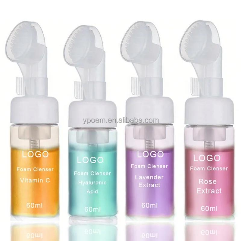 Top Grade Natural Cleansing Mousse Facial Cleanser Gentle Rose Foam Facial Wash