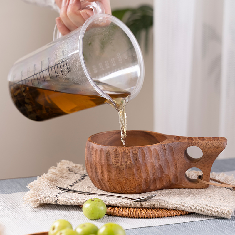 Wooden Coffee Cup Wood Novelty Mugs Reusable Decorative Teacup