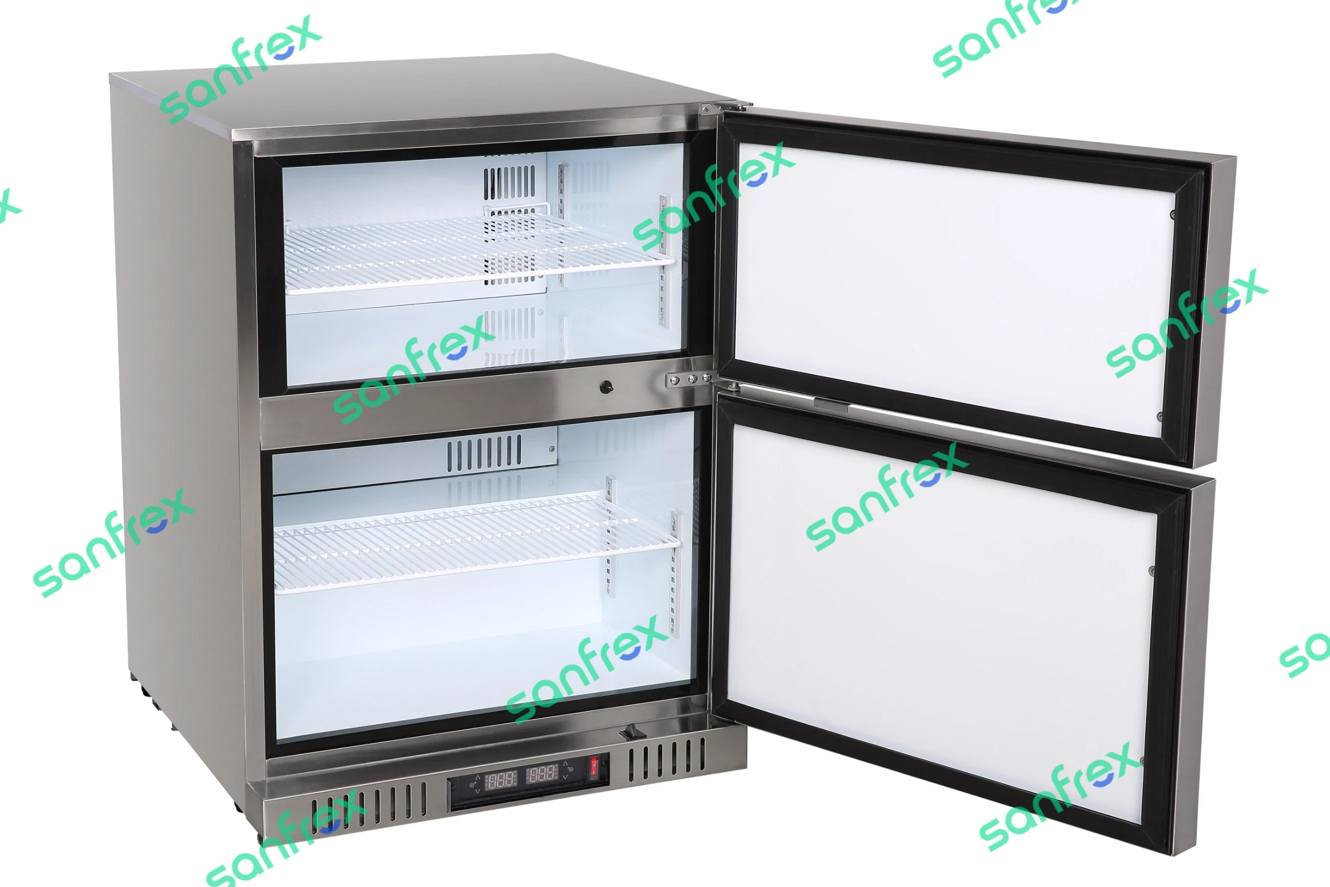 Versatile Under Counter Refrigerator with Adjustable Shelves and Cooling