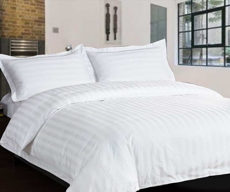 Wholesale Comforters Bedding Set 100% Cotton Single Bedsheets White Hotel Bed Linen