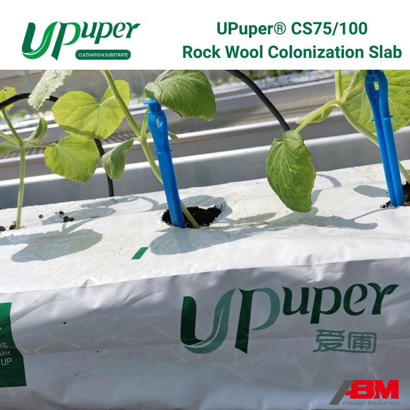 UPuper® 40Inch Rock Wool Grow Slab For Tomato/Cucumber/Leafy Vegetable/Eggplant/Pepper/Cannabi Water Retention Zero Microorganisms Agricultural Rock Wool Slab
