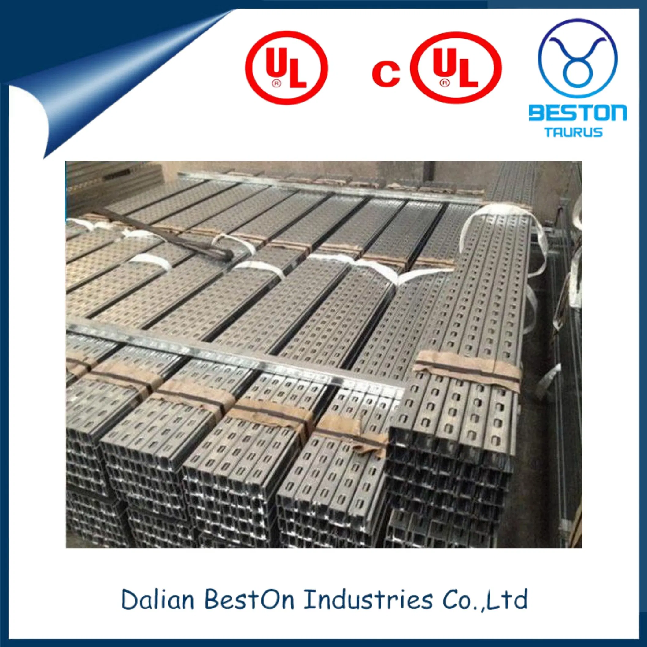 41X41mm U-Type Slotted Strut Channel 1.5mm / 2.0mm Thickness Pre Galvanized Steel
