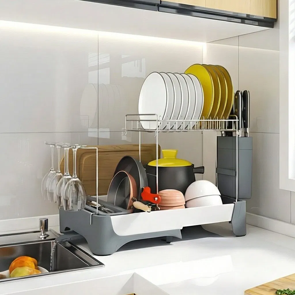 Двухуровневая сушилка для посуды SINOART