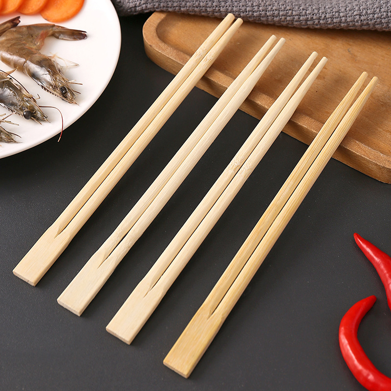 Chinese Restaurant Custom Print Disposable Bamboo Twin Chopsticks