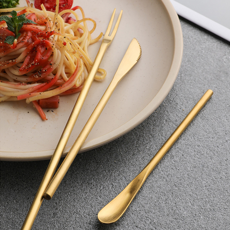 Stainless Steel Cutlery Set Creative Japanese Round Handle Cutlery