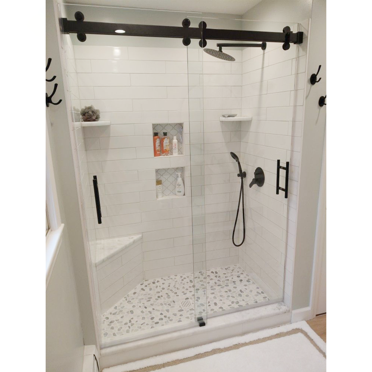 Modern Tempered Glass Shower Cabin with Easy Access Door
