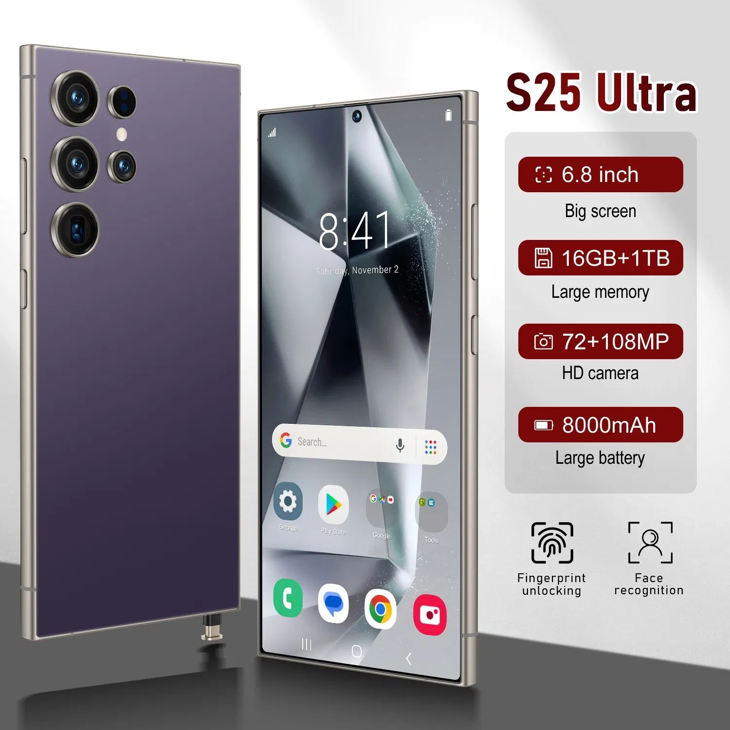 Смартфон S25 Ultra 6.8 дюйма, 22+2 ТБ, 5G