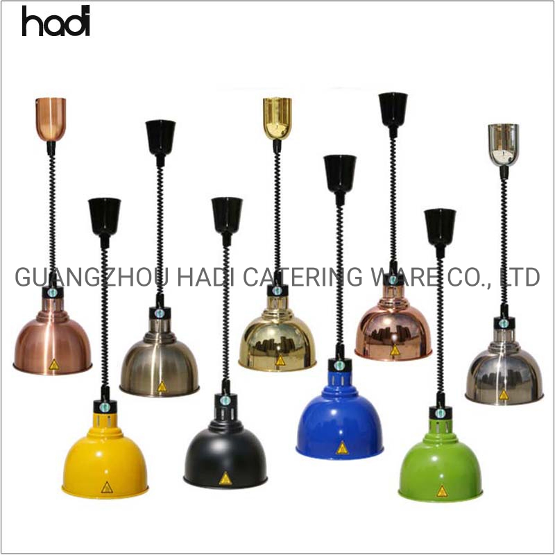 Atering Light Equipment Buffet Warmer Heater Electric Infrared Heat Lamps Silver Gold Stainless Steel Restaurant Hanging Food Warmer Light