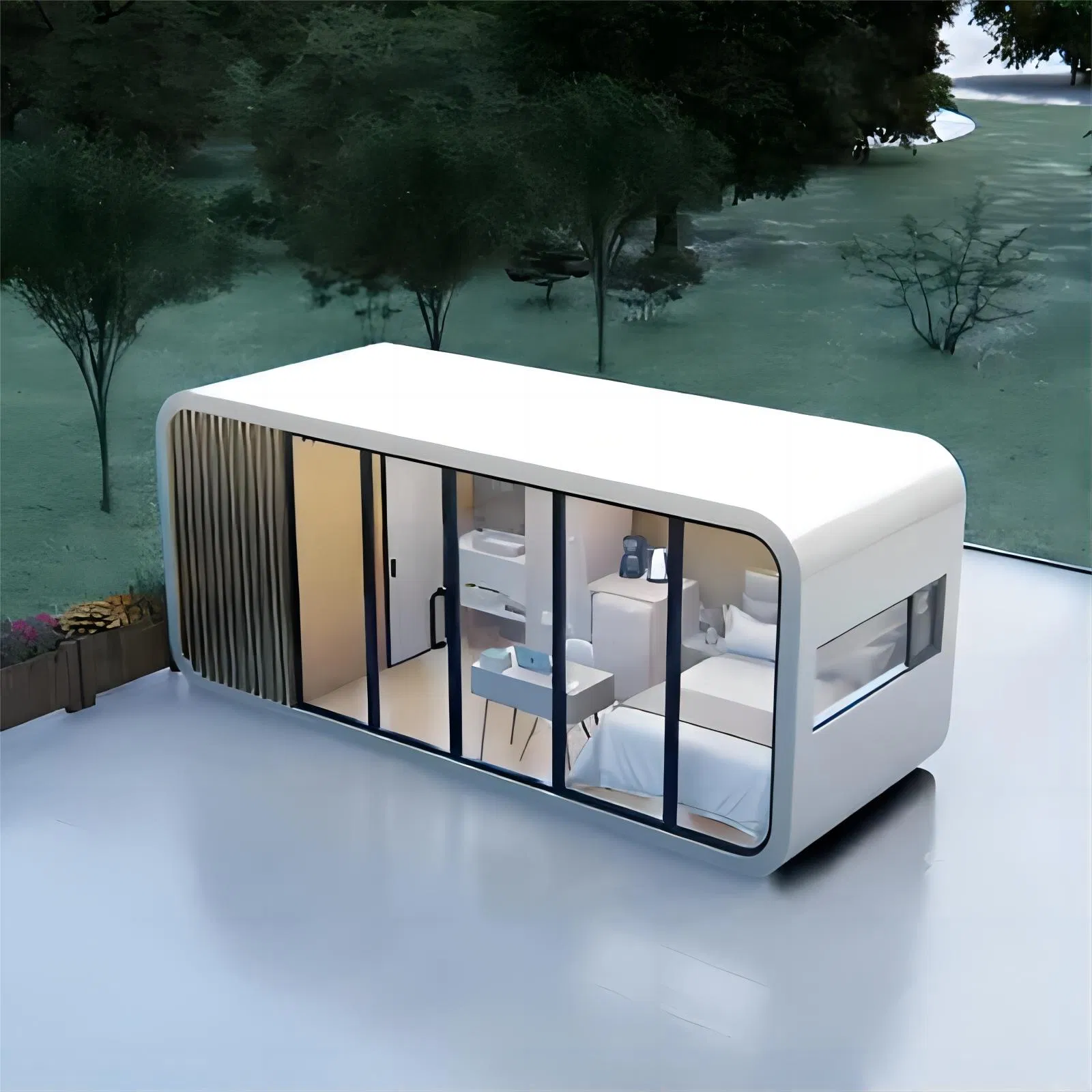 New Hotel Office 20FT 40FT Apple Cabin Outdoor Modern Popular Prefab Tiny House Mobile Working House Office Pod Container House
