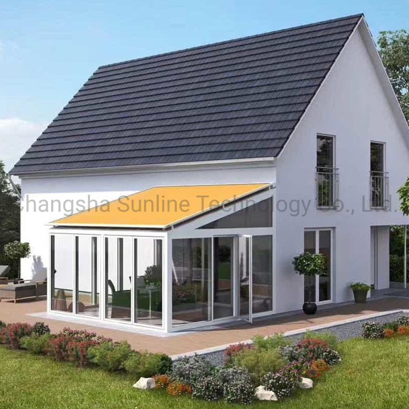 Outdoor High Quality Wood Pergola Roof Awning with Wind/Rain Sensor