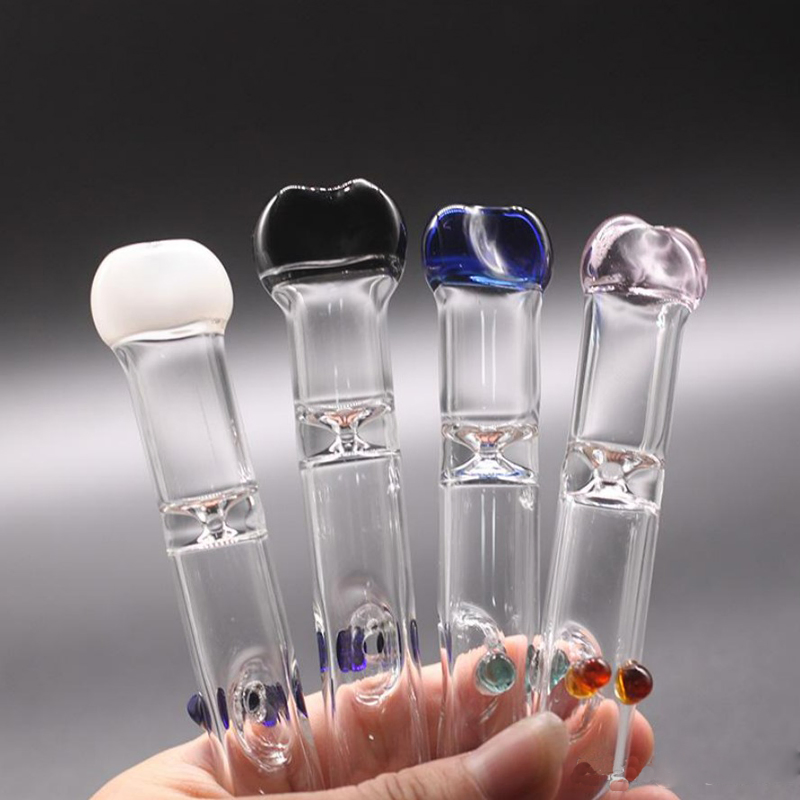 Colorful Great Oil Burner Glass Water Pipes for Smoking Flat Mouth Pyrex Tube Hand Pipes