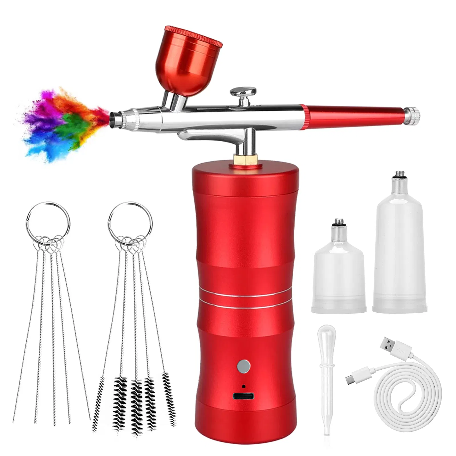 High Professional Airbrush Barber Portable USB Rechargeable Spray Gun Hair Art Wireless Kit Compressor Airbrush