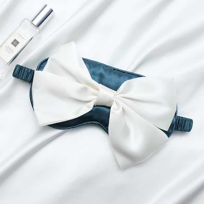 Bow Sleep Eye Mask Custom Night Ladies Satin Eye Masks