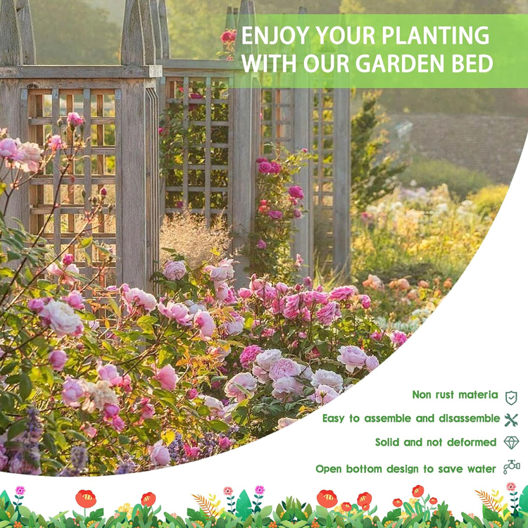 Ящик для растений оцинкованный приподнятый