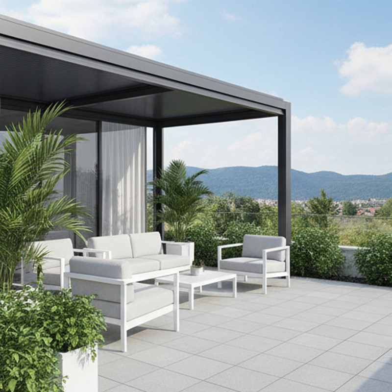 Factory Price Custom-Made Electric Automatic Sliding Skylight, Balcony, Terrace, Flat Roof Awning, Terrace Skylight
