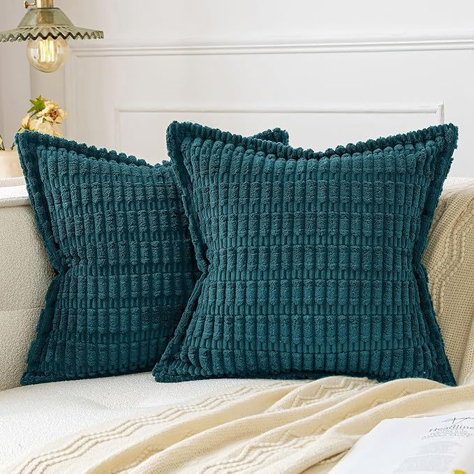 Corduroy Pillowcase Pure Color Simple Square Cushion Home Sofa Sleeping Pillow Case with Texture Decoration