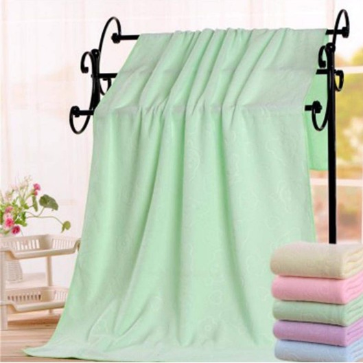 Biodegradable 70X140cm 300GSM Shower Towel Hotel Portable Body Cleaning Bath Towel