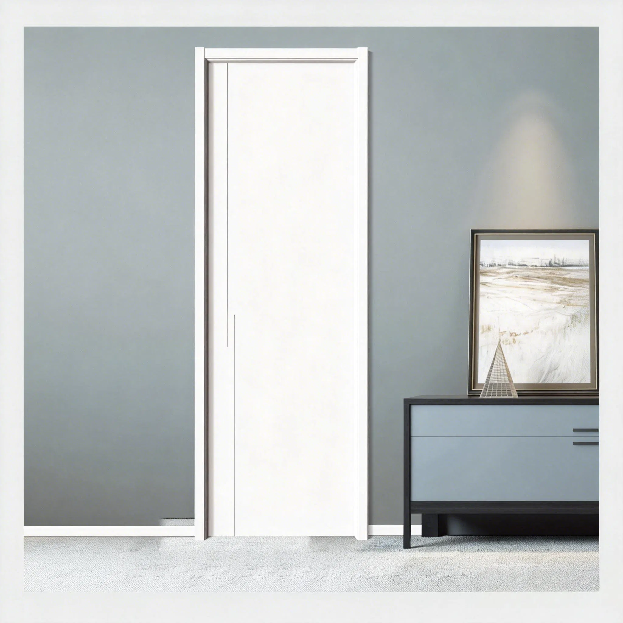 Wooden Wood Main PVC Double Leaf Door for Residential House Main Entrance Use